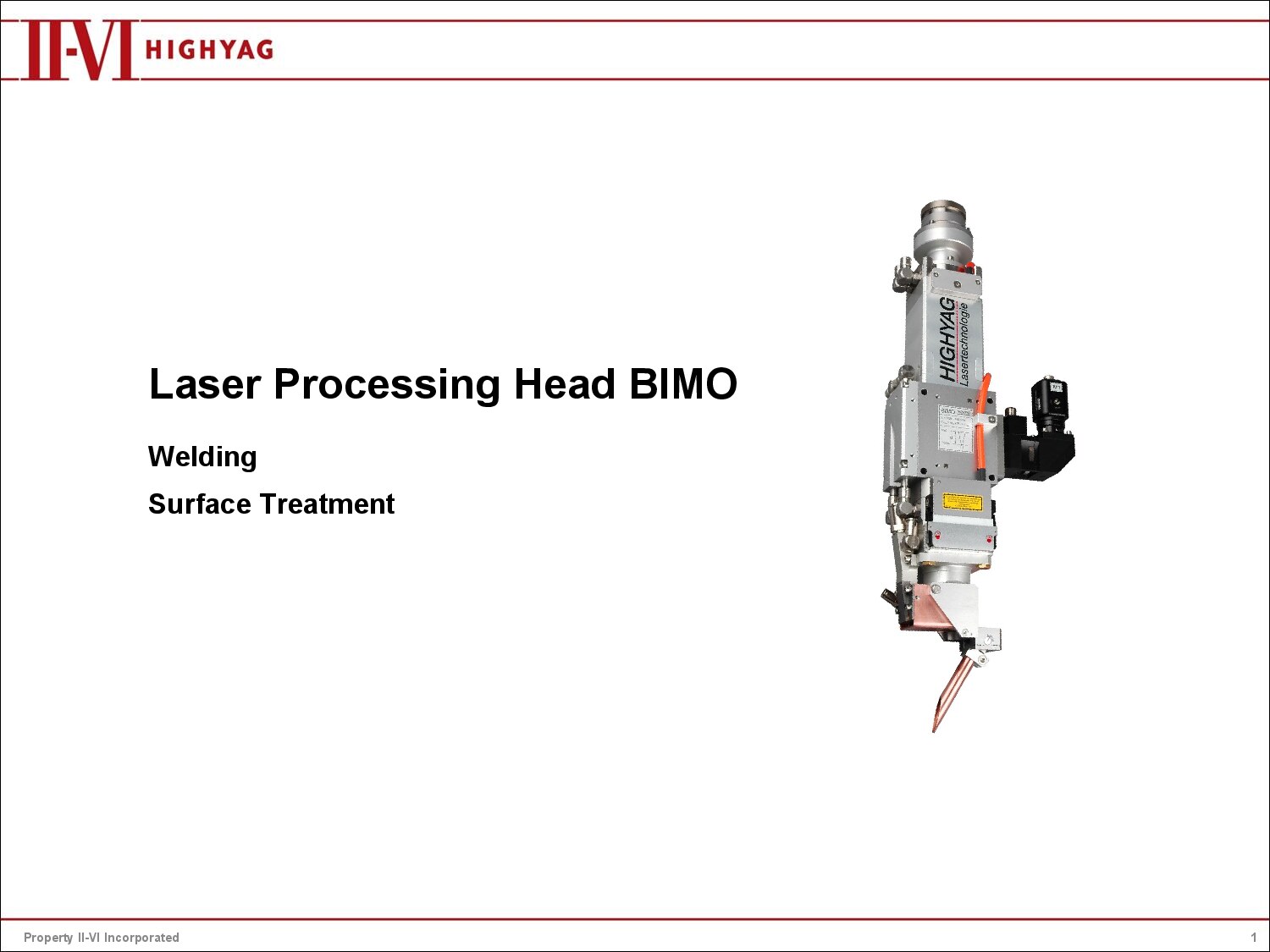HighYAG 激光加工头 BIMO
